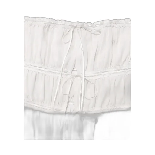 Dreamy Lace Shirring Top / Wht