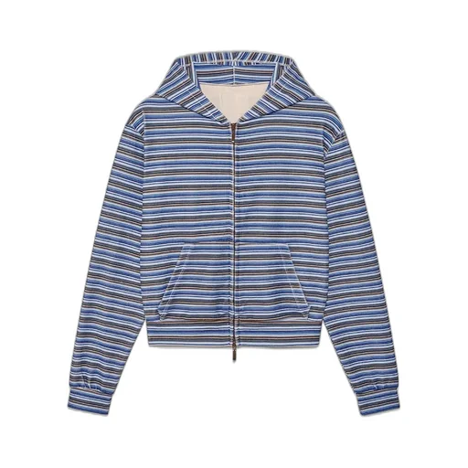 Lazy Sunday Terry Zip Up / Blueberry Muffin