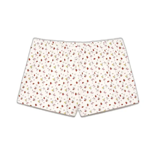 Wild Button Shorts / Strawberry Bow