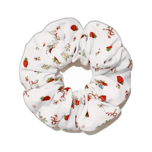 Summer Dream Scrunchie / Strawberry Bow