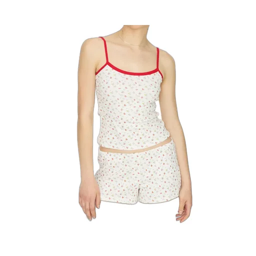 Wild Button Shorts / Strawberry Bow