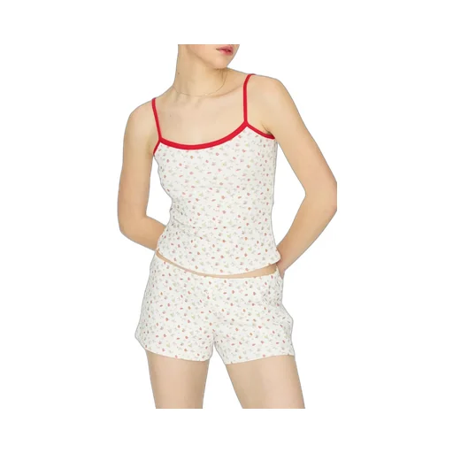 Wild Button Shorts / Strawberry Bow