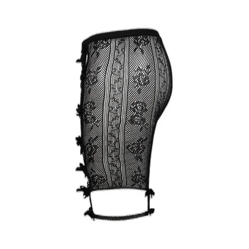 Black Bowknot Lace Short Leggings / Blk