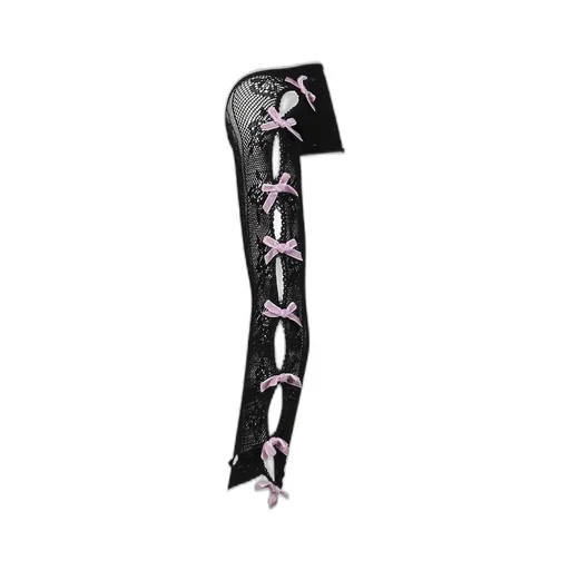 Purple Velvets Bow Black Lace Oversleeves / Blk Pur