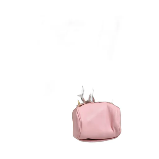 Pink Rhinestone Brass Knuckles Leather Handbag / Pnk