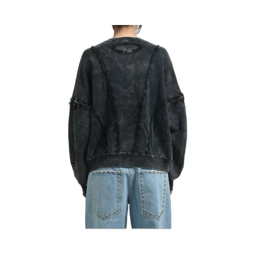 Split Sweat Crewneck / Black