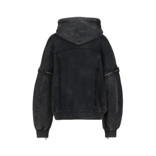 Split Sweat Hoodie / Black