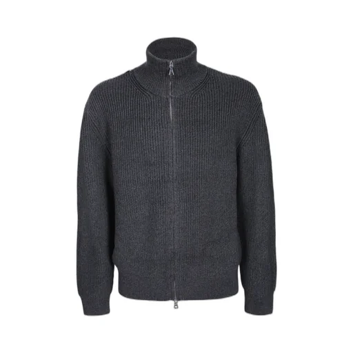Officine GÉNÉRale Zip-Front High Neck Cardigan