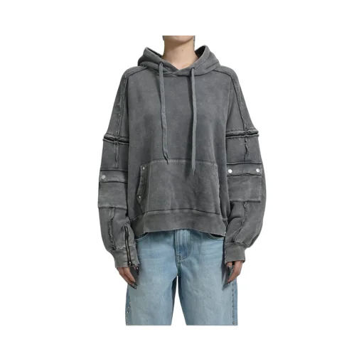 Split Sweat Hoodie / Grey