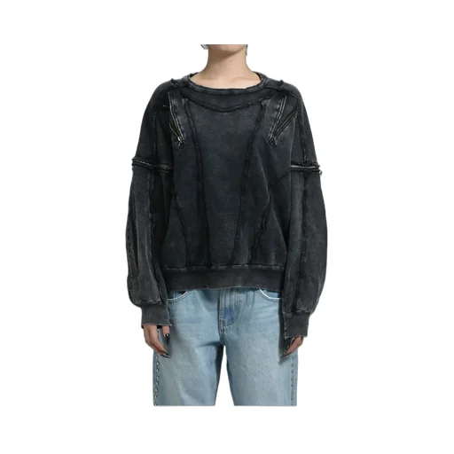 Split Sweat Crewneck / Black