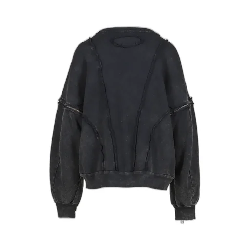 Split Sweat Crewneck / Black
