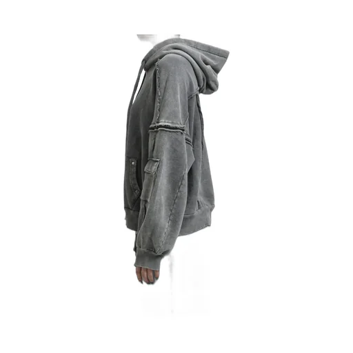 Split Sweat Hoodie / Grey