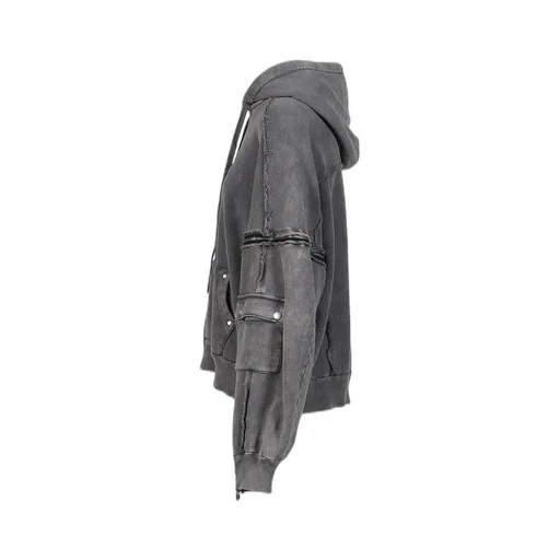 Split Sweat Hoodie / Grey