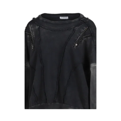Split Sweat Crewneck / Black