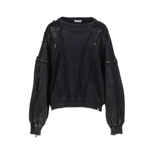 Split Sweat Crewneck / Black