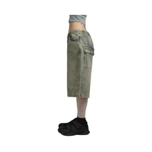 Entire Studios Elasticated-Waist Button Bermuda Shorts
