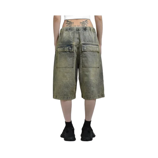 Entire Studios Elasticated-Waist Button Bermuda Shorts