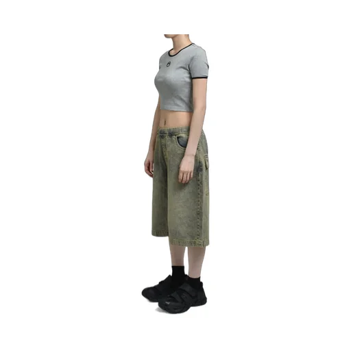 Entire Studios Elasticated-Waist Button Bermuda Shorts