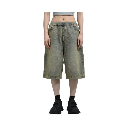 Entire Studios Elasticated-Waist Button Bermuda Shorts