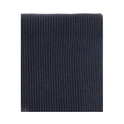 Officine Generale Fringed Ribbed Knit Scarf