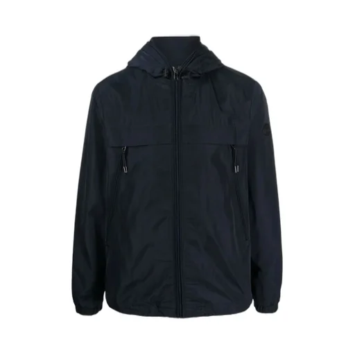 Michael Kors Zip-Up Straight Hem Hooded Windbreaker