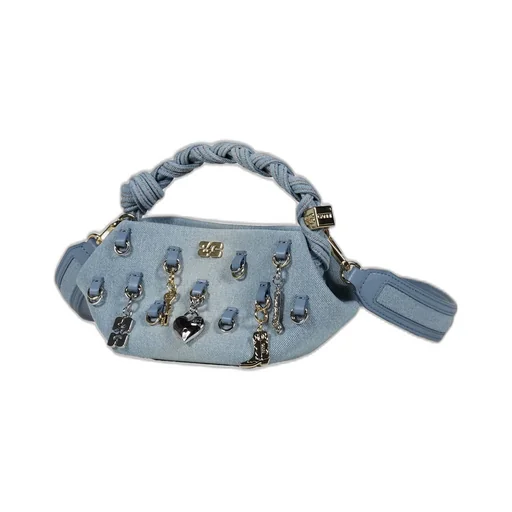 Ganni Bou Bag Mini Washed Denim Charms / Faded Denim