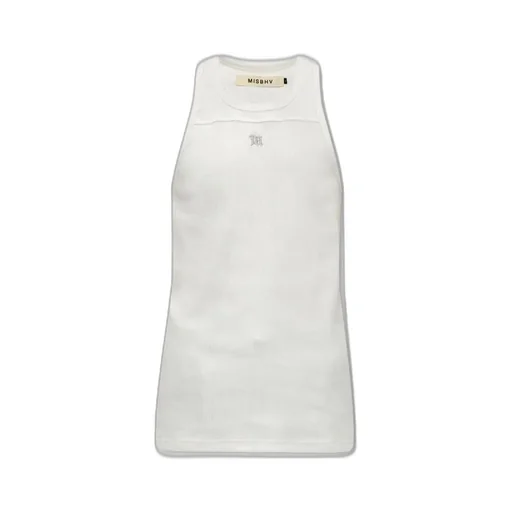 Misbhv Logo Embroidered Ribbed Tank Top