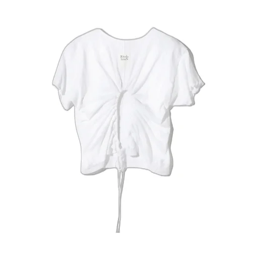 Holed Spencer Tee - Eyelet Jersey / Wht