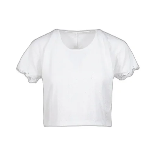 Holed Spencer Tee - Eyelet Jersey / Wht
