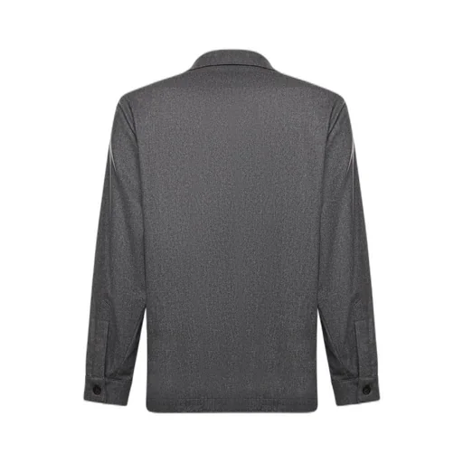 Michael Coal Wool Button-Up Shirt