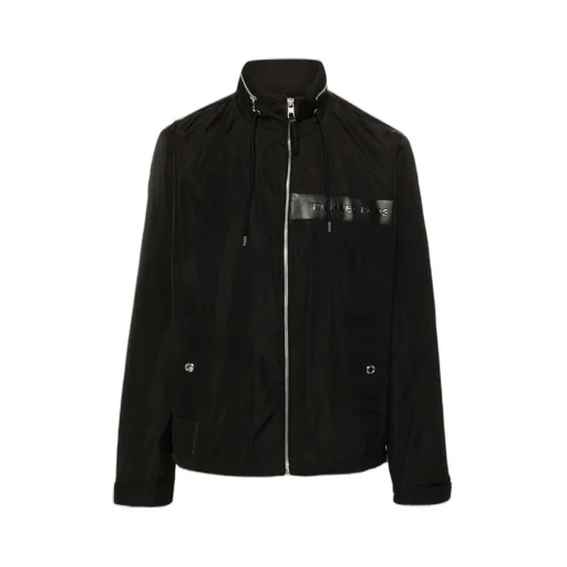 Michael Kors Logo Debossed Zip-Up Windbreaker
