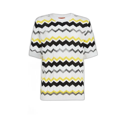 Missoni Zigzag Knitted Short Sleeved T-Shirt