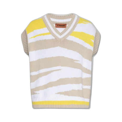 Missoni Striped V-Neck Knitted Vest