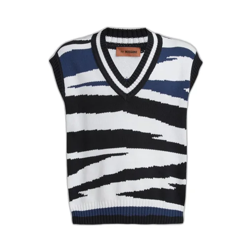 Missoni Striped V-Neck Knitted Vest
