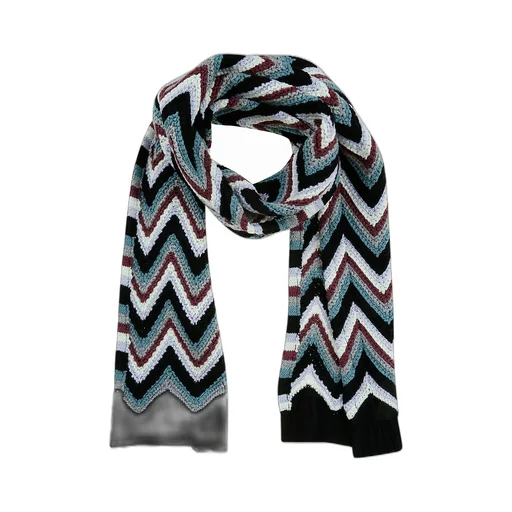 Missoni Zig-Zag Pattern Knitted Scarf