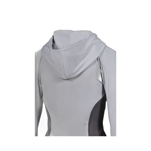 Lycra Zipped Hoodie / Grey