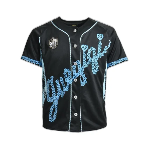 Taupe Baseball Jersey / Blu