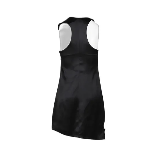 Double Buckle Satin Dress / Blk