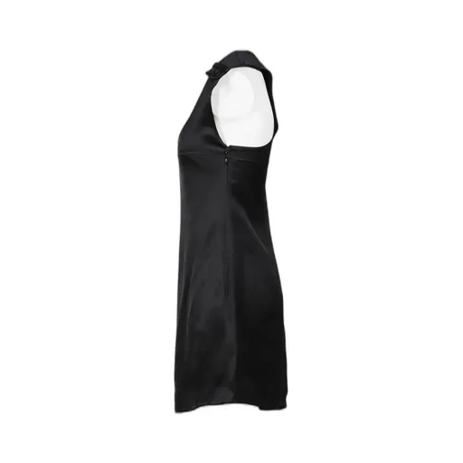 Double Buckle Satin Dress / Blk