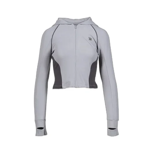 Lycra Zipped Hoodie / Grey