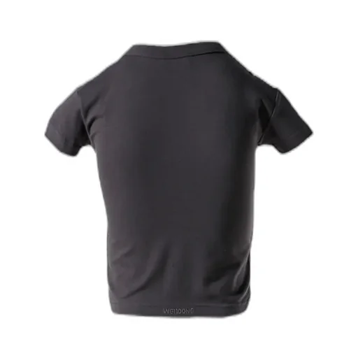 Charcoal Studded Bear Cropped T-Shirt / Charcoal
