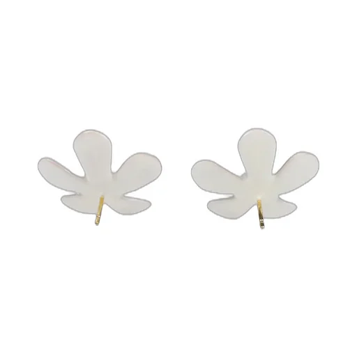 Earrings / White