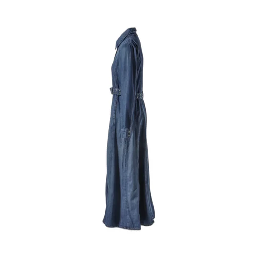 Light Denim Maxi Dress / Blue