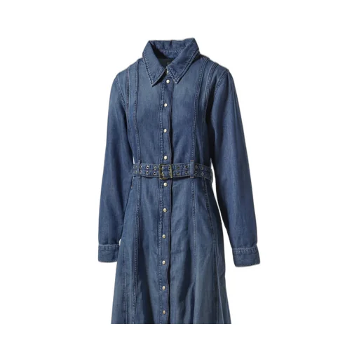 Light Denim Maxi Dress / Blue