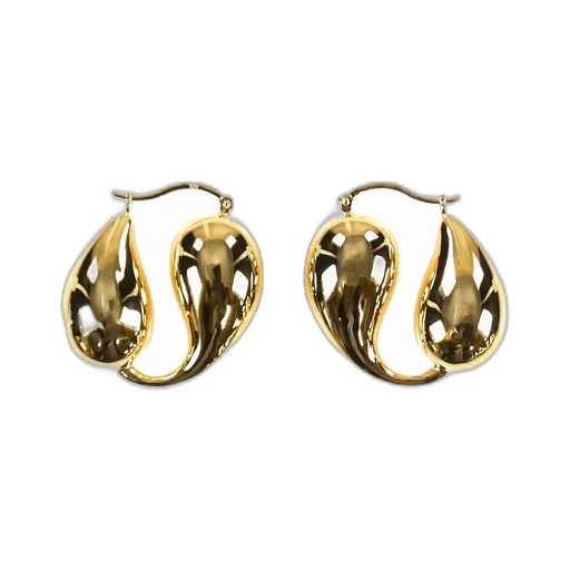 Quote Hoop Earring / Gold