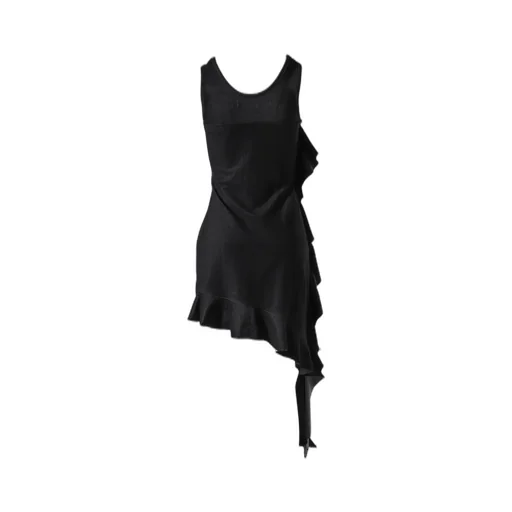 Flow Ruffle Dress / Black