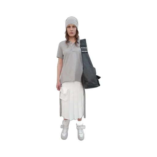 Trim Polo T-Shirt / Gray