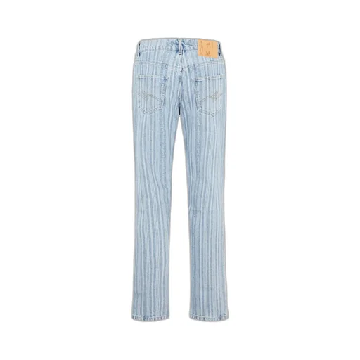 Martine Rose Striped Straight-Leg Mid-Rise Jeans