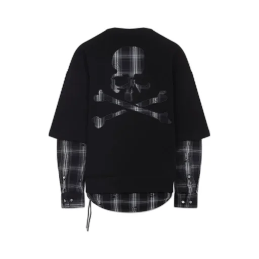 Mastermind Japan Layered Plaid Sweatshirt
