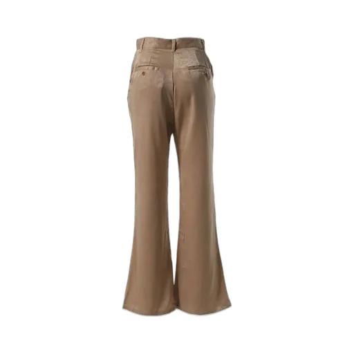 Satin Bell Bottom Pants / Bei